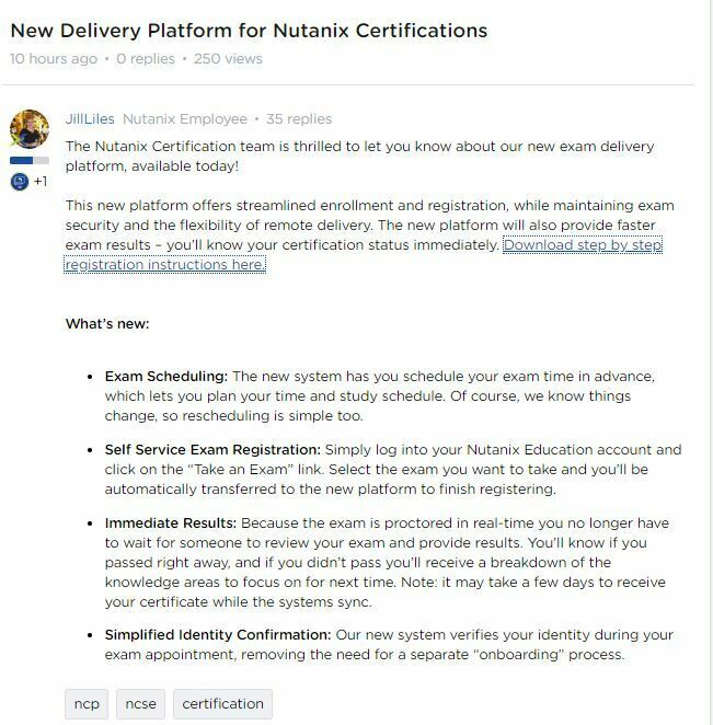 Cannot find the free NCP Test | Nutanix Community