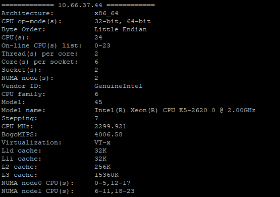 Check the number of CPUs, Cores and Threads in your Cluster