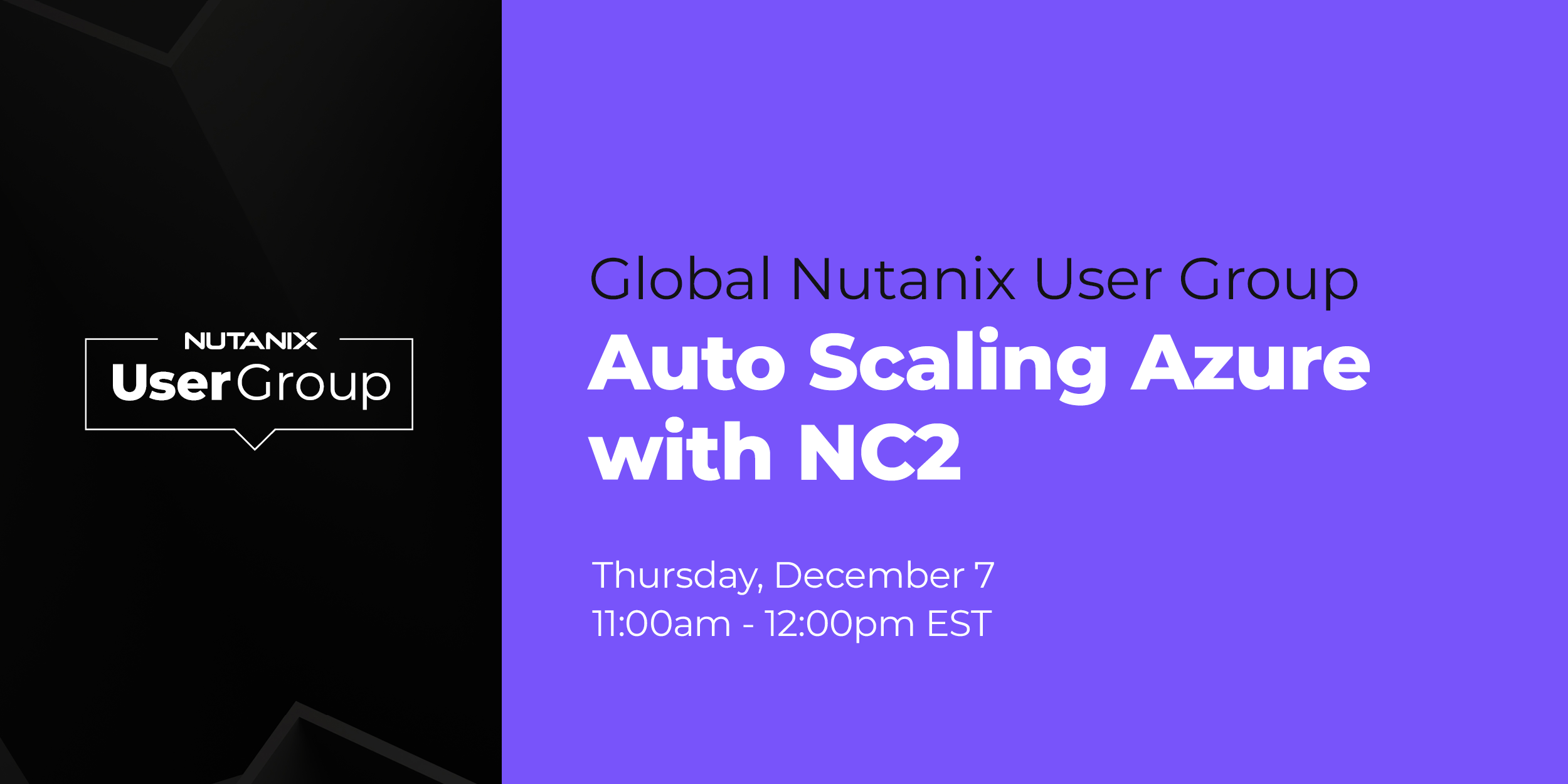 Global Nutanix User Group Webinar: Auto Scaling Azure With NC2, Thu, 7 ...