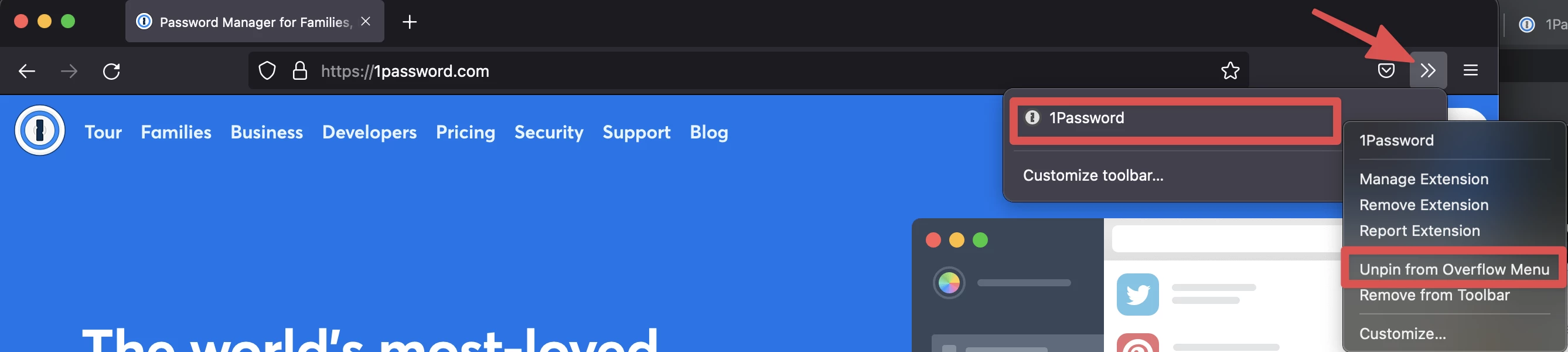 Cannot find Firefox classic extension icon in toolbar | 1Password Community