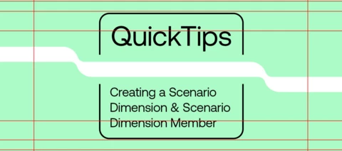 QuickTips: Creating a Scenario Dimension & Scenario Dimension Member