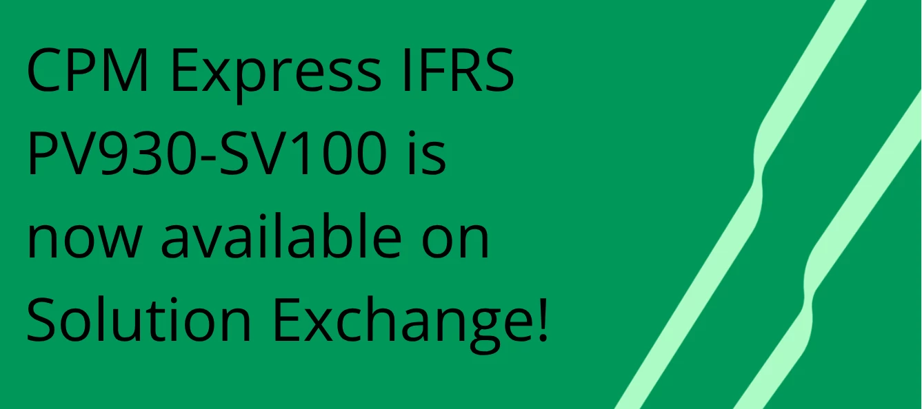 CPM Express IFRS (PV930 SV100) was released on June 9th!