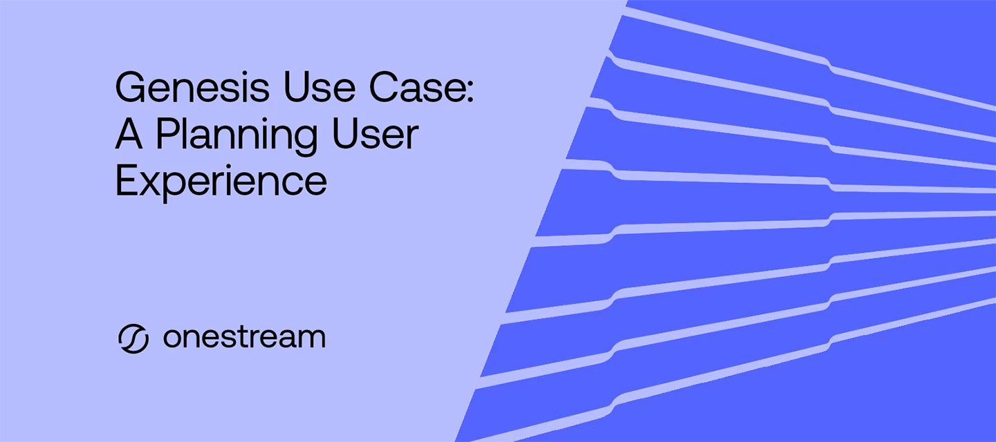 New Course Announcement - Genesis Use Case: A Planning User Experience