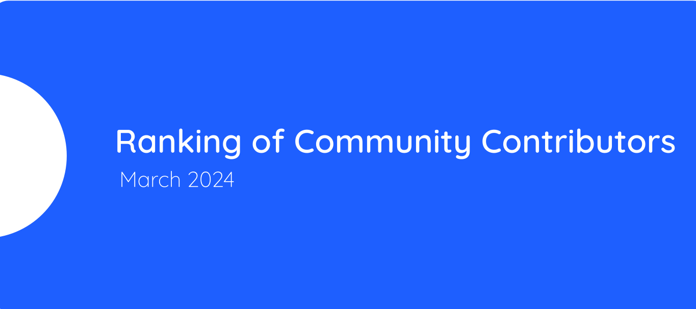 Community Top Contributors - March 2024