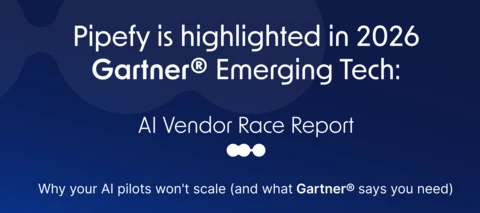 Pipefy highlighted in 2026 Gartner® Emerging Tech: AI Vendor Race Report