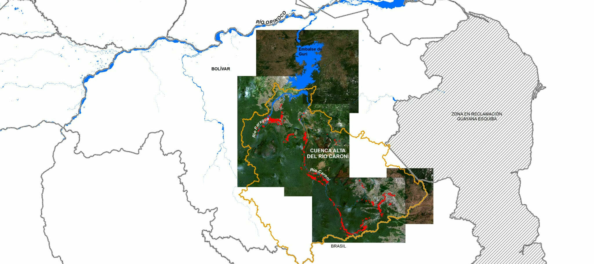 A virtual flyover of illegal mining activity in the Upper Caroní River Basin (Venezuelan Amazonia)