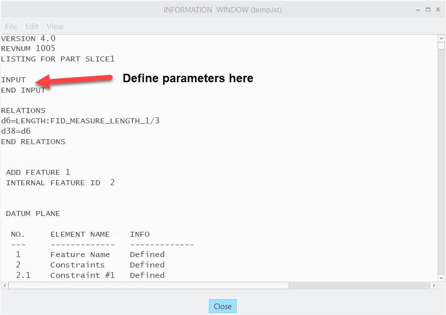 Pro/Program example