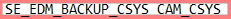 New option and value: CAM_CSYS