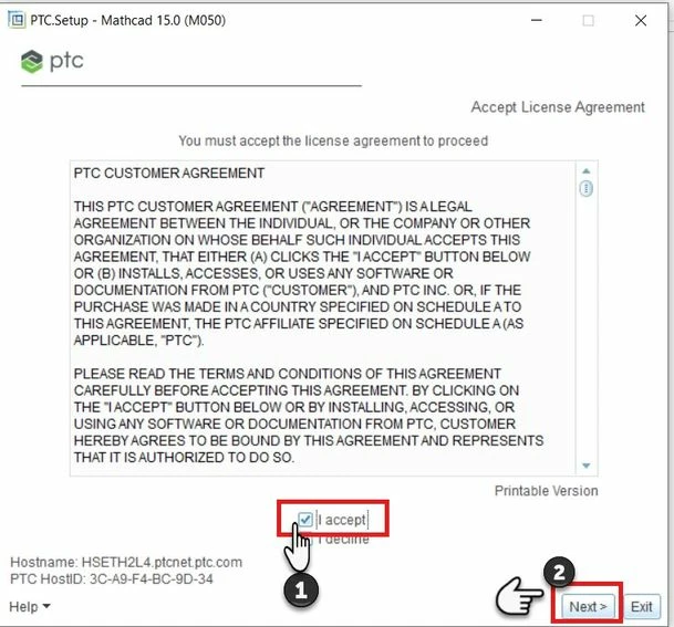 Select #I Accept and than #Next