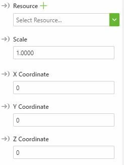 empty model widget coordinates