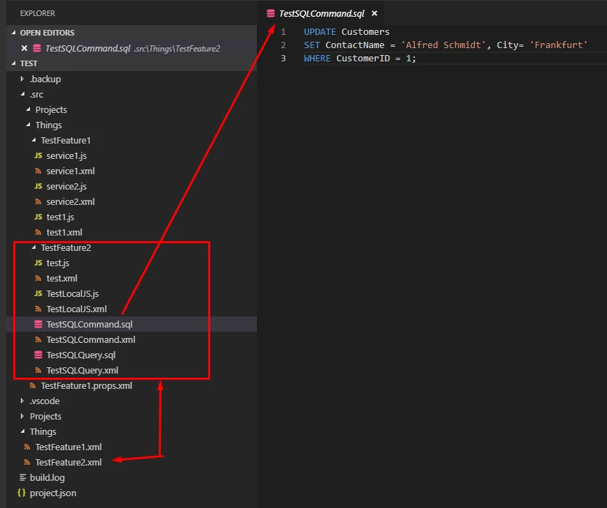 SQL related service