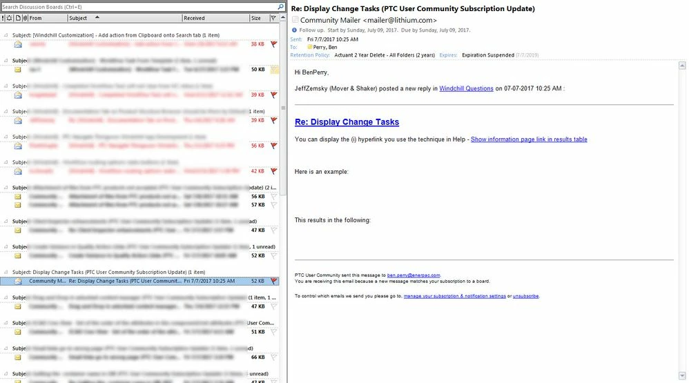 image of Jeff's post without embedded images coming through in email notification