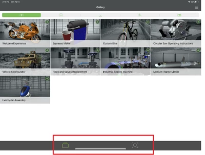 Home Bar overlapping with Vuforia View Workscreen