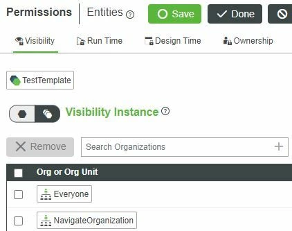 TestTemplate Permissions Visibility Instance