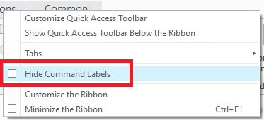 Ribbon - Hide Command Labels.png