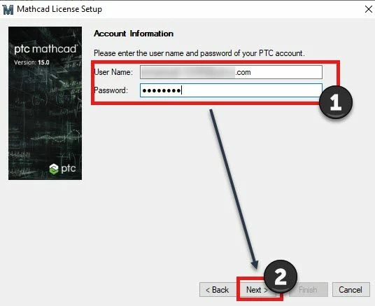 Provide PTC.com account information