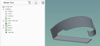 ... can be bent (again using the "to end of surface" option)