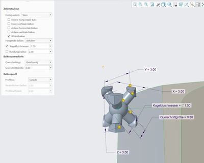 Option for hexagonal beam lattice