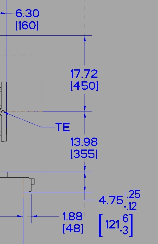 In dual dimension drawing, switching between primary[secondary] or ...