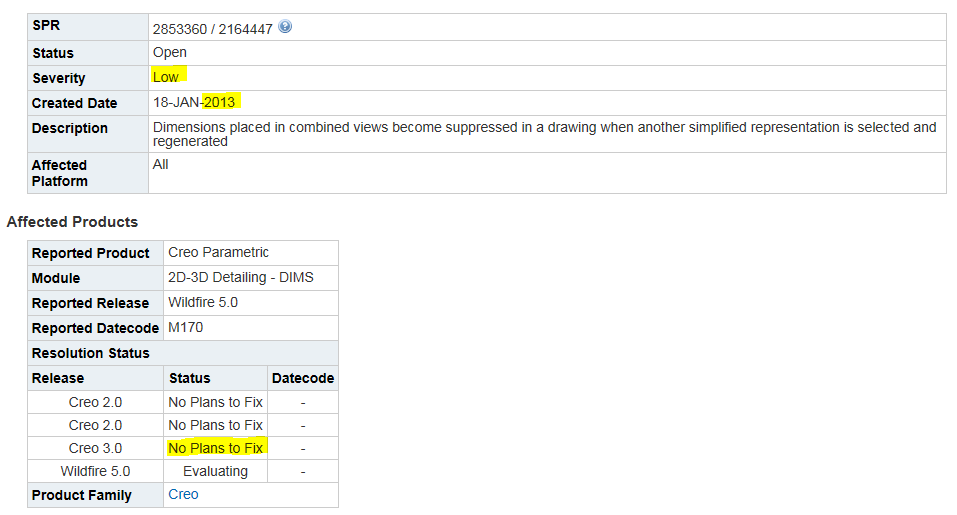 Annotation element disappears from drawing containing two views with ...