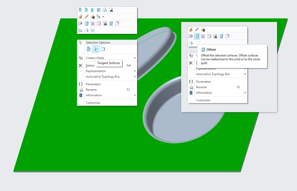 Select tangent surfaces