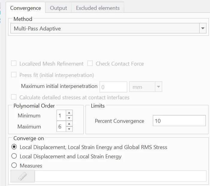 P order settings