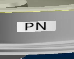 decal on a tapered surface