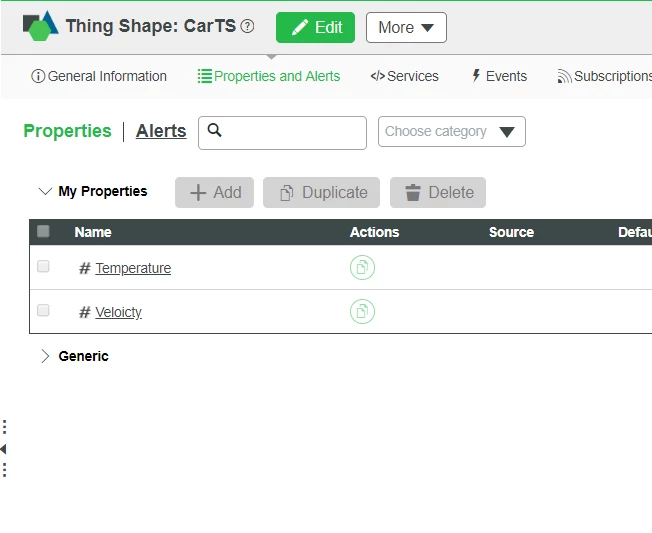 Here are my properties that I created on the thing shape