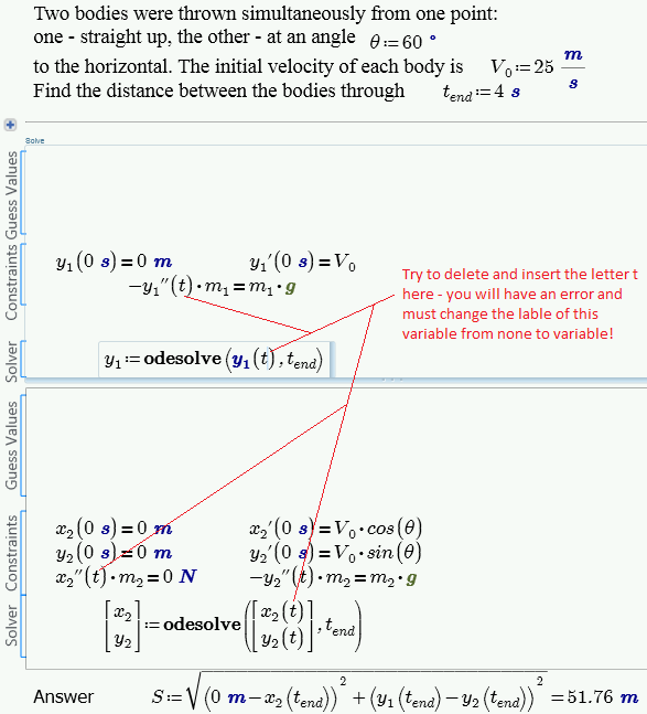 Strange behavior Mathcad Prime in solving differential equations using ...