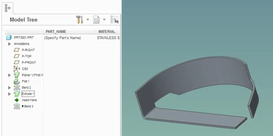 4 - add an extrusion to form a flat section that...
