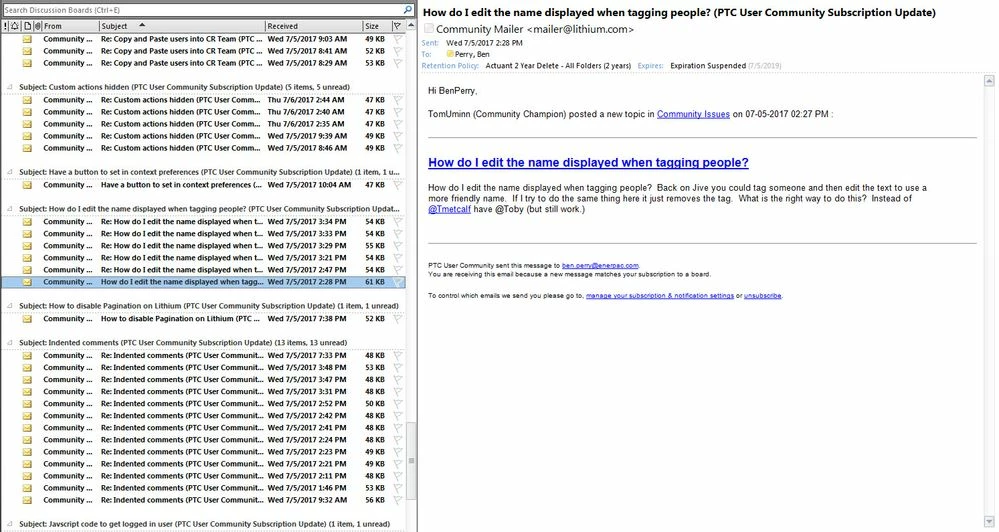 Email Notifications from Lithium