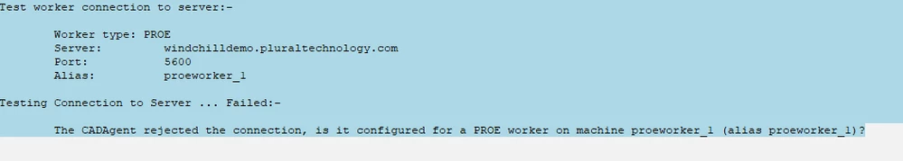 Connection Error Message