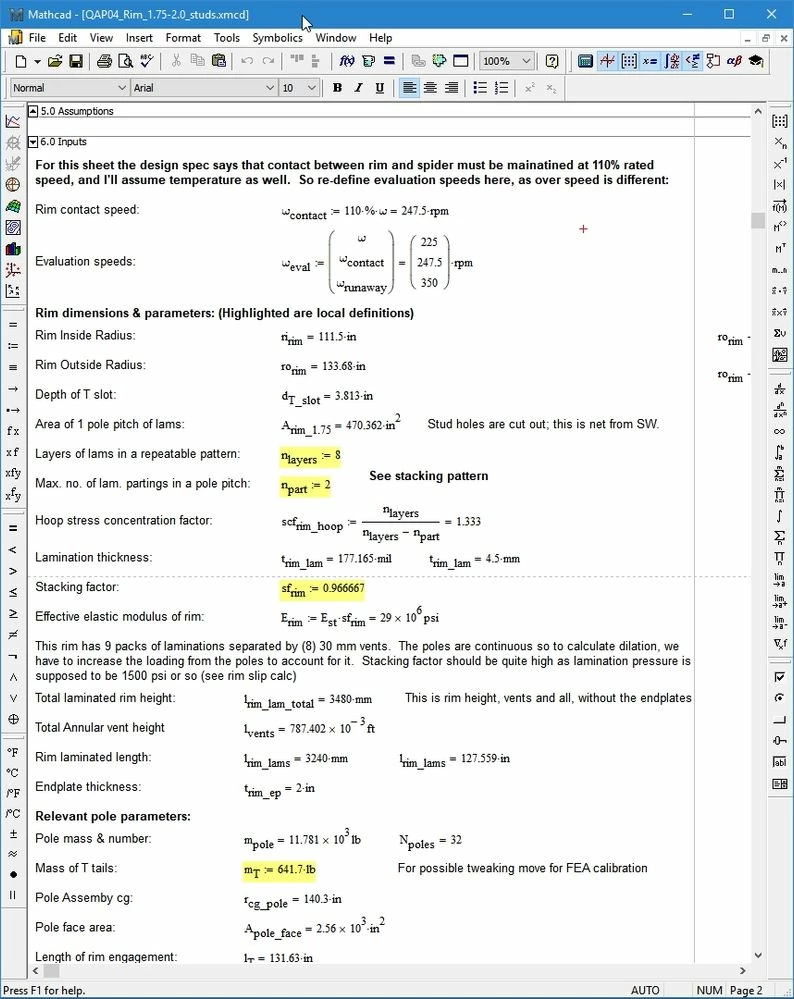 Mathcad 15 screen - everything at your fingertips