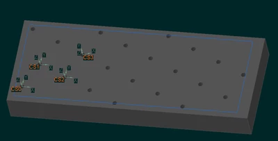 2) "trace" a sketch with coordinate systems, each aligned to the rotation angle needed for that location
