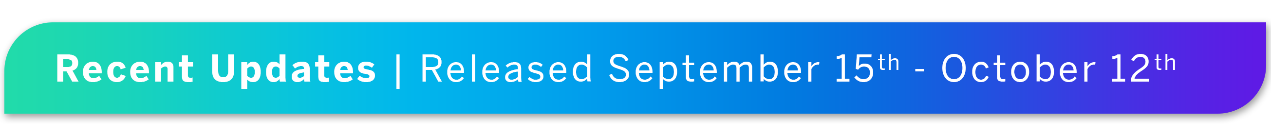 Recent Updates September to October