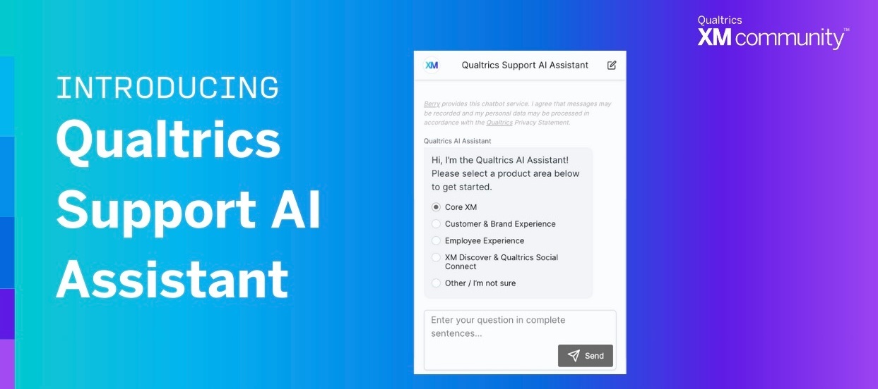 Meet the new Qualtrics Support AI Assistant 🤖