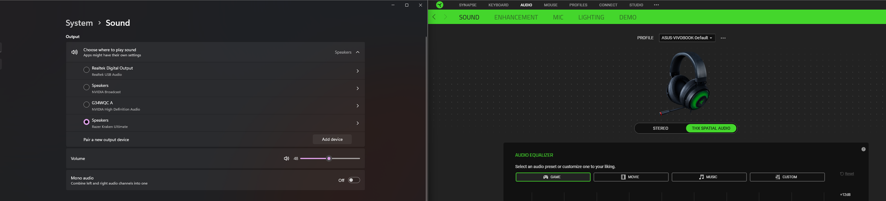 Razer kraken ultimate online thx