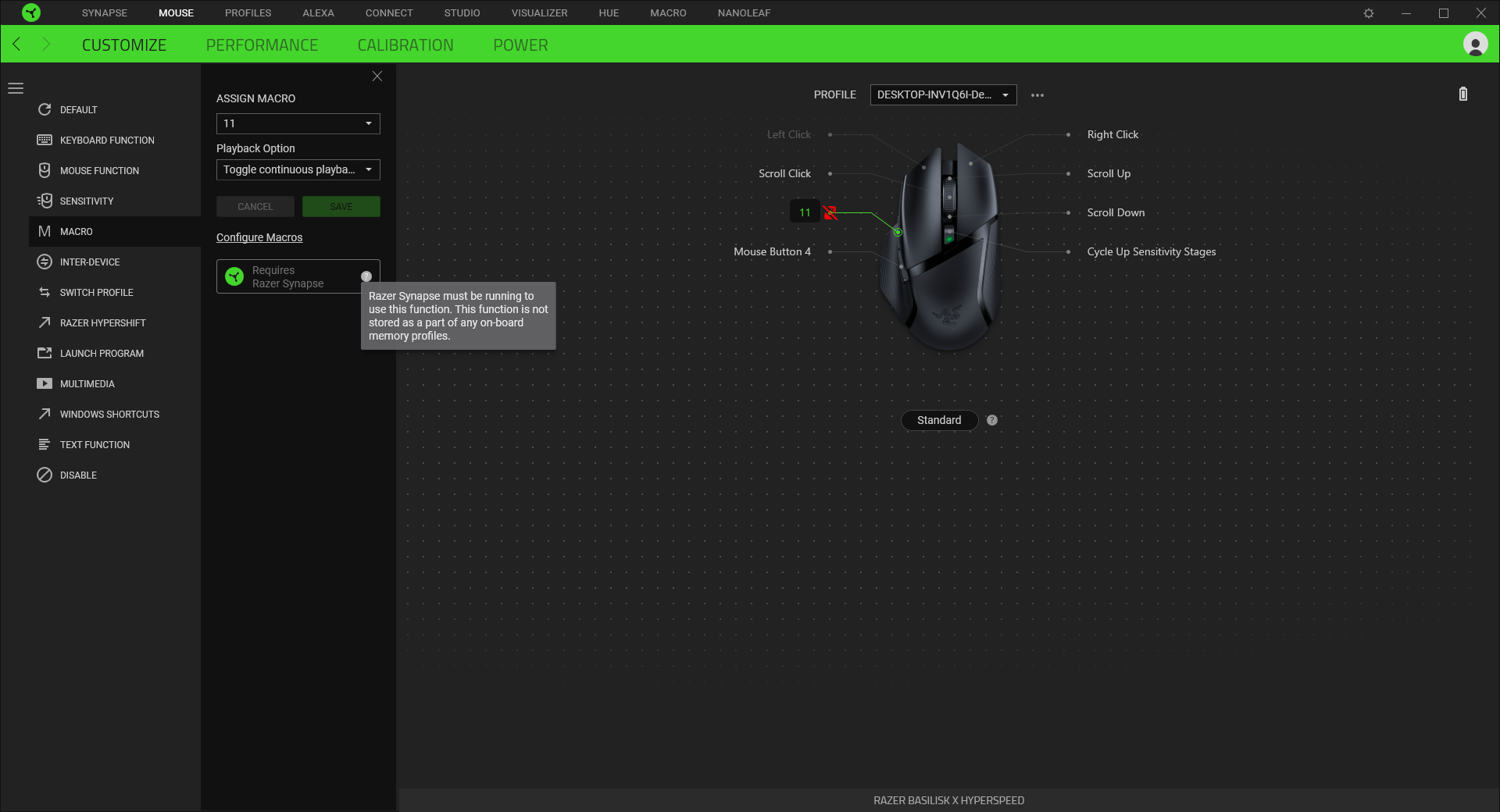 mapping requires synapse Razer Insider