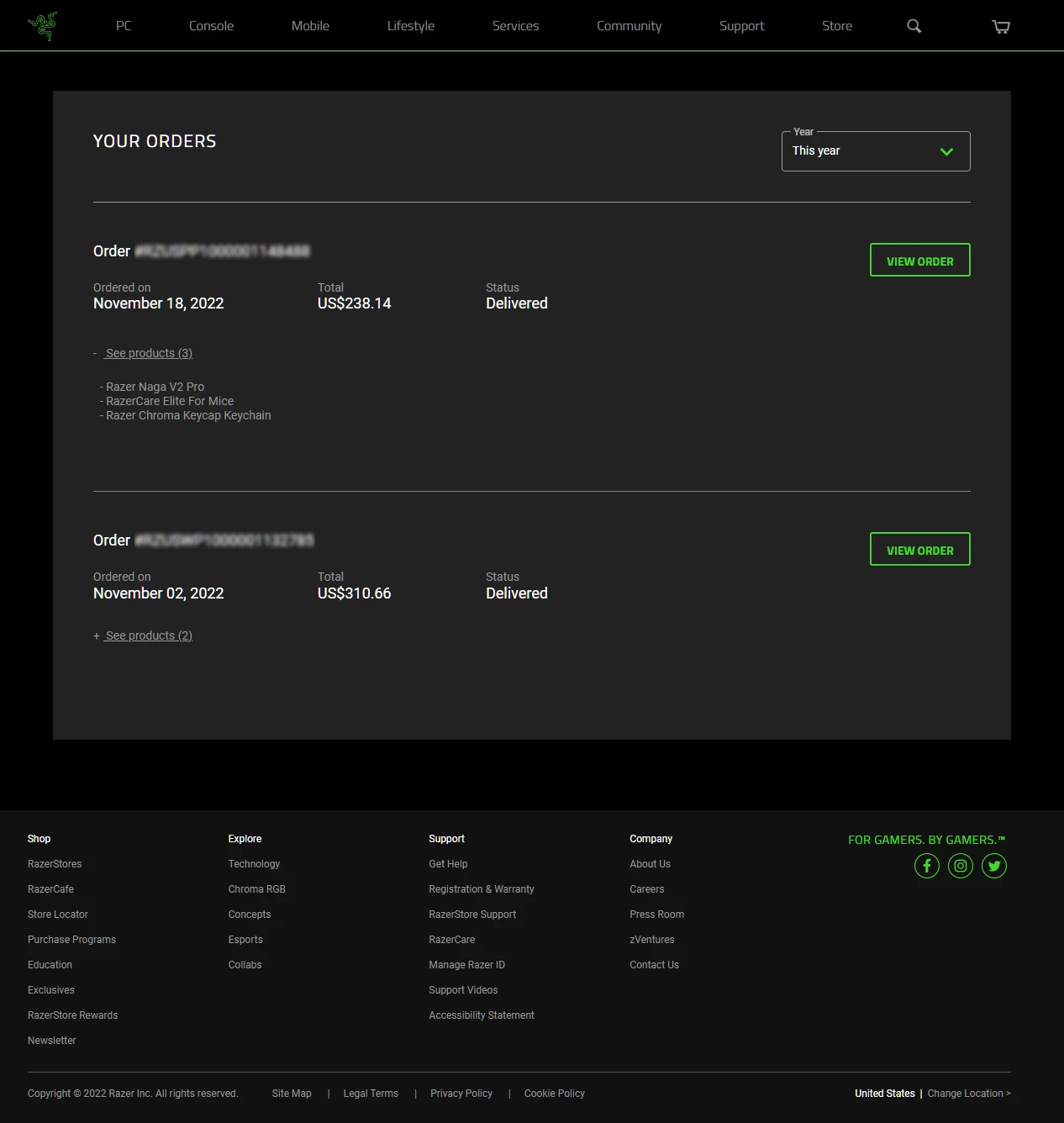 Order Never Delivered Razer Insider