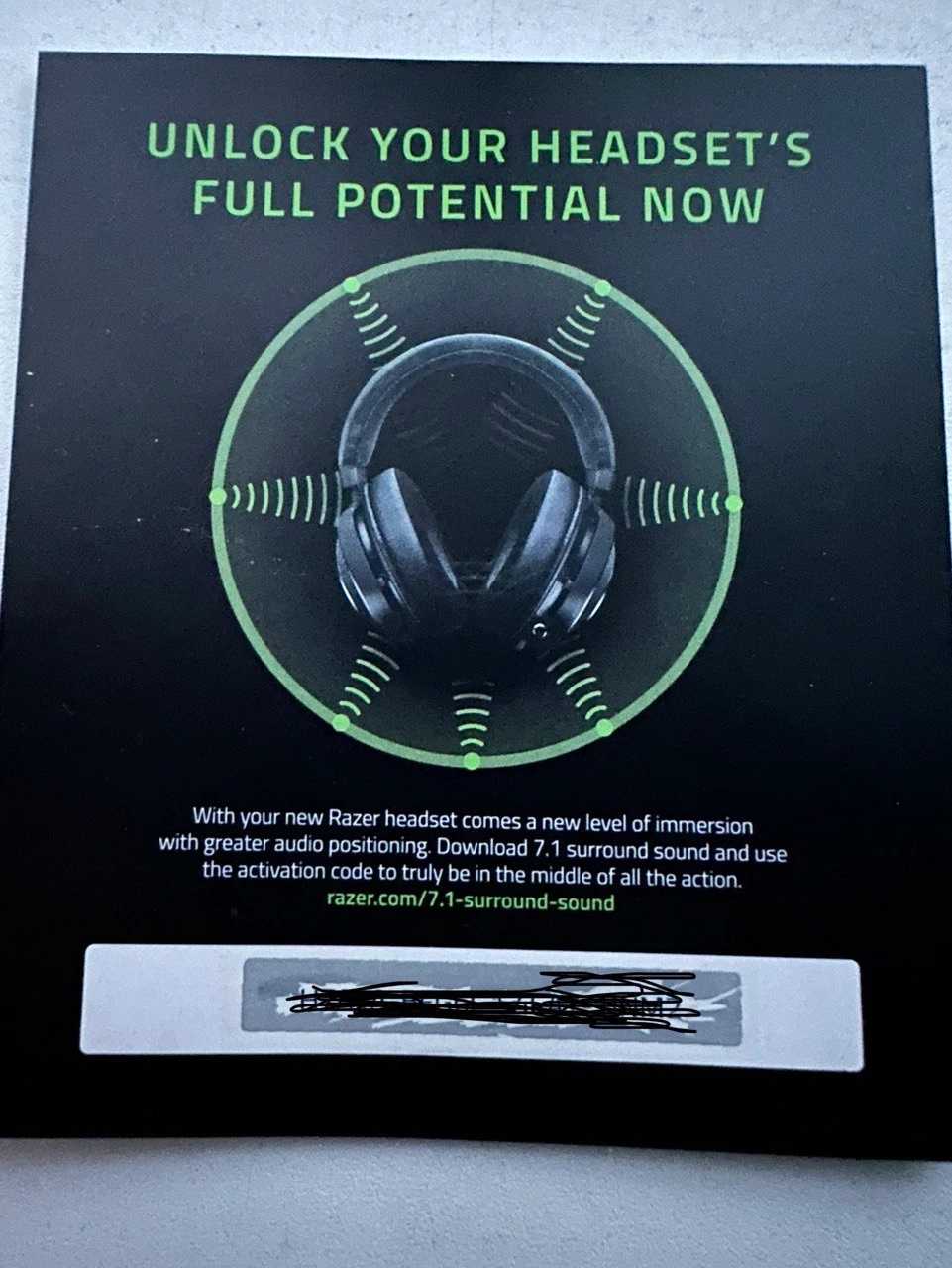 Razer KRAKEN TE 7 1 Surround Sound Activation Code Razer Insider
