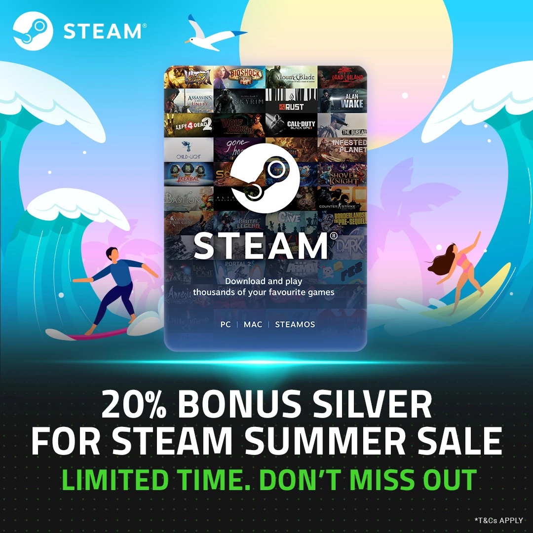 [RAZER SILVER] 20% BONUS SILVER FOR STEAM SUMMER SALE!