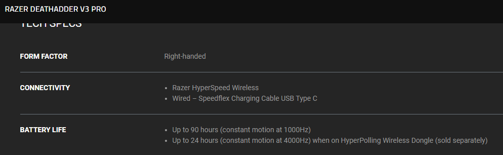 Razer deathadder v3 pro - max 1000Hz instead of 4000Hz | Razer Insider