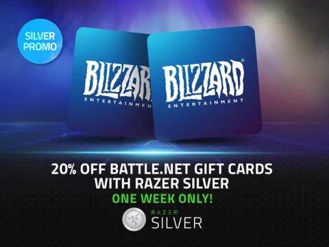 [RAZER SILVER] 20% OFF BATTLE.NET GIFT CARDS WITH RAZER SILVER