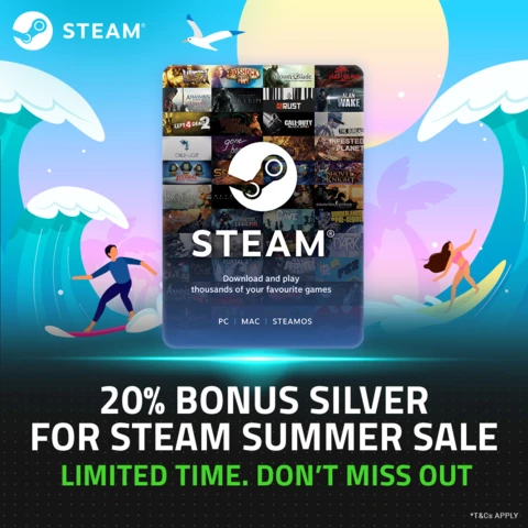 [RAZER SILVER] 20% BONUS SILVER FOR STEAM SUMMER SALE!