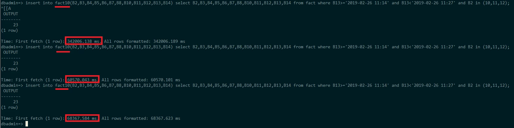 fact10 with reference to DIM2 (10M Rec)