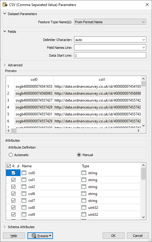 CSV_Parameters