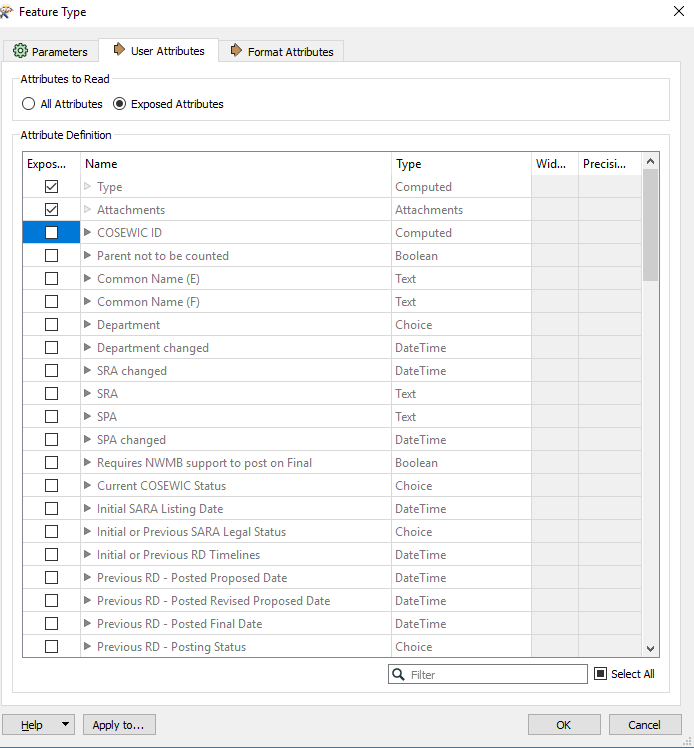 capture3 - Select 2 User attributes