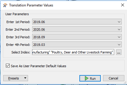 Input user parameter dates