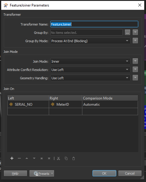 featurejoinerparameters