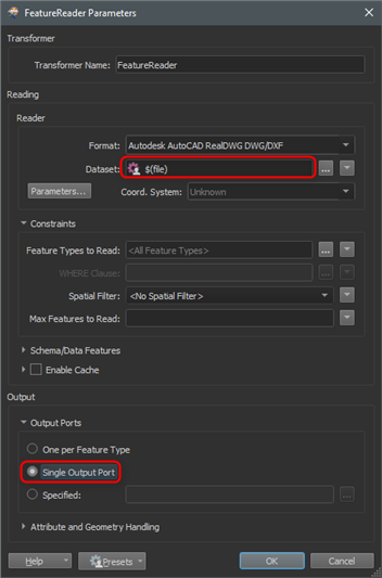 FeatureReaderParameters